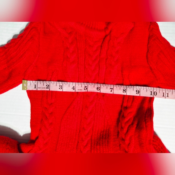 Red Long Sleeve Knit Sweaters tutu dress for Girls size 120 size 6 - Picture 6 of 7